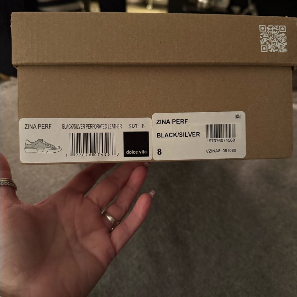 Dolce Vita Perf Black and Tan Sneakers - Picture 3 of 6
